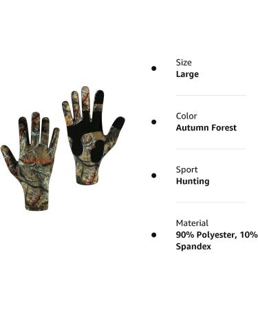BASSDASH Men's Camo Hunting Gloves - UPF 50+ Lightweight Touchscreen - Autumn Forest - Large - Buy Online on SooperMarket.com