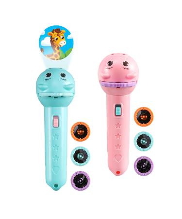 Children projector flashlight flashlight projector for children slide projector flashlight history projector projection light Toy for early childhood education toddlers children 2 pieces