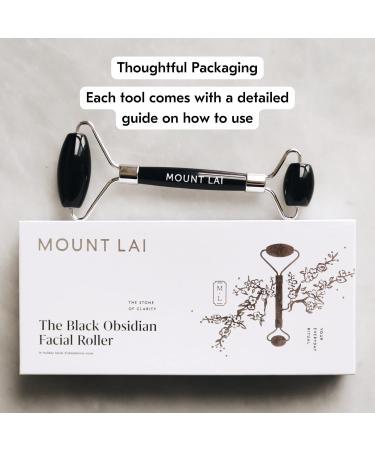 Mount Lai Warming Black Obsidian Facial Roller | Detoxifying & Purifying Massage Tool for Glowing Skin - Buy Online on SooperMarket.com