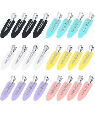 HTHL No Bend Hair Clips 24 Pieces No Crease Curl Pin Clips Creaseless Hair Clips for Girls Women Hair Styling Accessories(Multicolor)