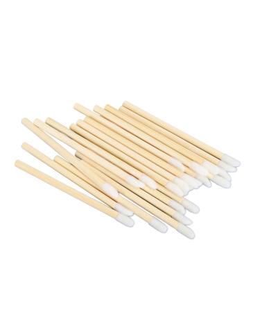 100pcs Disposable Lip Brush Lip Wands Applicators Disposable Lipstick Brush Portable Makeup Tool Lip Gloss Wand with Bamboo Handle for Kitchen Appliance