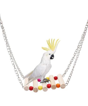 Taecoool 8-Part Wooden Parrot Toys - Natural Chewing & Hanging Bell for Cockatiels Finches & Small Parrots - Buy Online on SooperMarket.com
