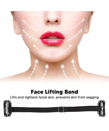 Face Lift Band | Wrinkle Removal Belt - 4 Reusable Pieces with Hair Clip for Face Shaping (Black) - Shop Now - Buy Online on SooperMarket.com