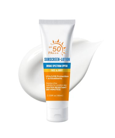 Trendyfave Face Sunscreen Spf 50 Face Moisturiser Sweat Resistant & Non-Greasy Sun Cream Sunscreen Protects Delicate Skin Against Sunburn And Long-Term Uv Damage All Skin Types Travel Size