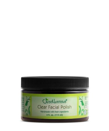 Acne Clear Facial Polish | Clean & Natural Facial Polish | Acne Treatment | Gentle Exfoliating Polish | Just Nutritive | 4 Fl Oz
