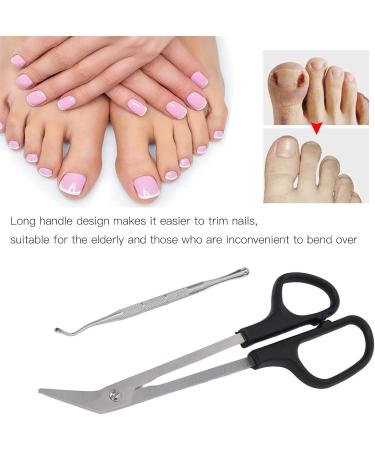 Professional Nail Scissors Long Handled Sharpp Nail Clippers Cutters Stainless Steel Manicure Scissors for Fingernail & Toenail - Buy Online on SooperMarket.com