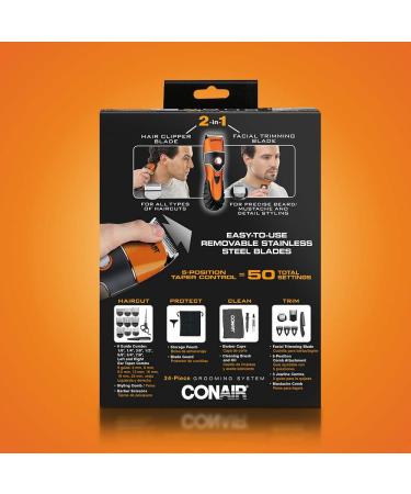 ConairMAN The Chopper - 24-Piece Hair Clipper Set for Men with Mustache & Beard Trimmer | International Shipping Available - Buy Online on SooperMarket.com