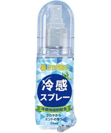 Cooling Spray 50ml Quick Cool Down Heat Stroke Prevention Lasting Cooling Mist Spray for Clothes and Skin - Buy Online on SooperMarket.com