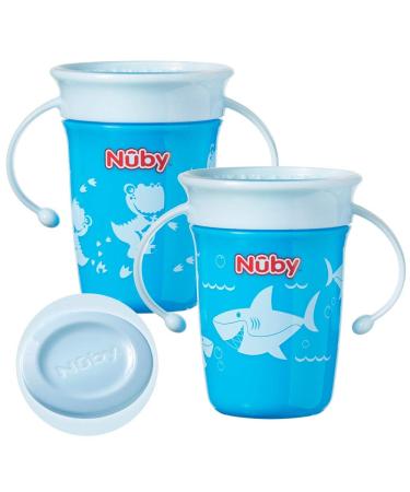Nuby Sipeez 360 Degree Wonder Mini Cups Assorted colors 2 Count (Pack of 1) Mini Blue/Red