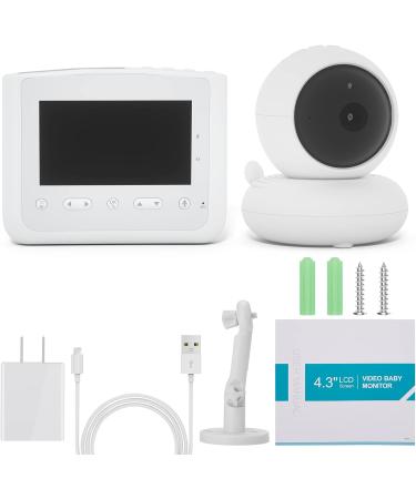 MYPIN 4.3 Full HD Video Baby Monitor with Camera, Night Vision, Temperature Sensor, Two-Way Audio & Lullabies - TYPE-C HS0357 - Buy Online on SooperMarket.com