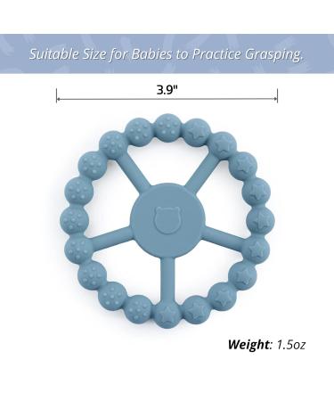 2-Pack Silicone Sensory Teething Rings for Babies | BPA & Phthalate-Free Chew Toys | Princess Color - Buy Online on SooperMarket.com