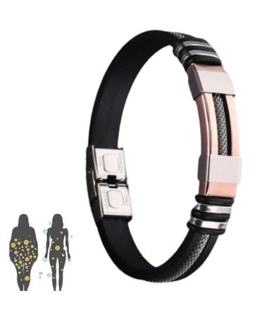 Biancats Prostapower Magnetic Copper Wristband Ion Therapeutic Lympunclog Titanium Wristband-Improves Circulation Adjustable for Men Women (1 Pcs-Rose Gold)