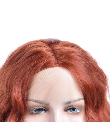 Short Wavy Curly Bob Red Lace Front Wig - 20 Heat Resistant Synthetic Hair for Women & Girls - Buy Online on SooperMarket.com