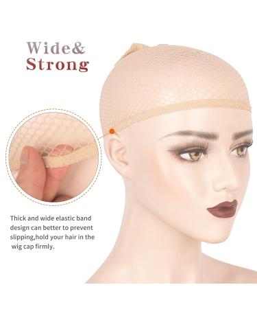 WeKen Beige Mesh Wig Cap Net 4PCS - Open Two End Wig Caps Liner for Women Men Kids - Buy Online on SooperMarket.com