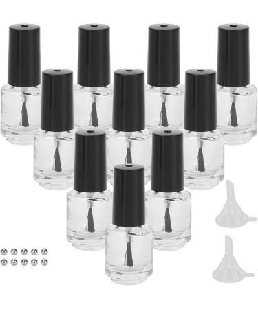 Nail Polish Glass Bottle Has a Brush Cap Convenient To Use Steel Mixing Ball Nail Polish Bottle with Funnel for Home for Travel for Life for Work - Buy Online on SooperMarket.com