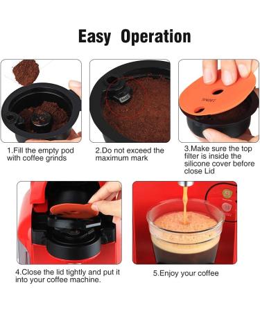 Refillable Coffee Capsules Stainless Steel Coffee Pods Compatible with Tassimo Machines (180ML-Big) - Buy Online on SooperMarket.com