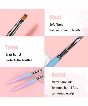 2 Pcs Round & Angled Nail Art Clean Up Brushes - Nail Painting Brushes for Mistake Cleanup and Design - 2pcs - Buy Online on SooperMarket.com