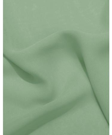 Dusty Sage Sheer Chiffon Fabric 5 Yards - 60 Wide Continuous Solid Color Draping Fabric for Wedding Party Backdrop - Buy Online on SooperMarket.com