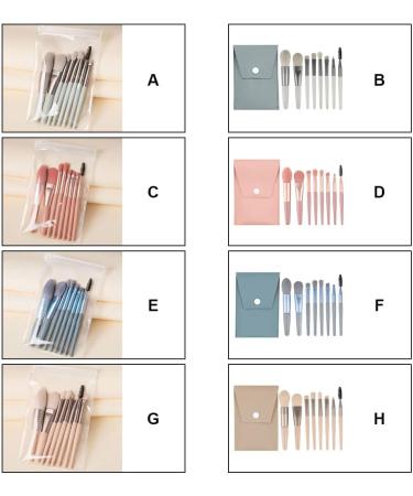 Dajidafu 8 Pieces Portable Makeup Brushes Waterproof Storage Bag Powder Foundation Make Up Kit Brush Cosmetics Supplies White Type 2 White Type 2 - Buy Online on SooperMarket.com