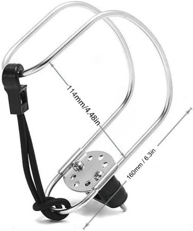 GOTOTOP Stainless Steel Horseshoe Lifebuoy Holder - Marine Yacht Boat Bracket for Swimming Ring & Ship Buoy - 4.5 x 6.3in - Buy Online on SooperMarket.com