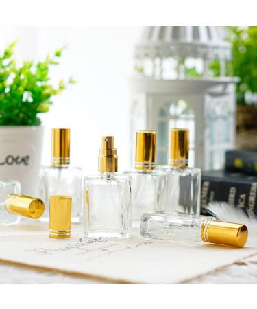 Yu Feng 12 Pack 15ml Transparent Glass Perfume Spray Bottles - Refillable Fine Fog Containers for Essential Oils Cleaning & Liquid Fragrance - Buy Online on SooperMarket.com