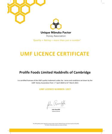 Haddrell's of Cambridge Manuka Honey | UMF 22+/MGO 970+ | Natural Premium New Zealand Manuka Honey | 250 Grams - Buy Online on SooperMarket.com