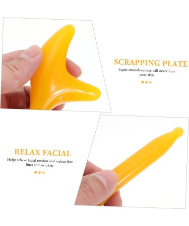 KALLORY Massage Facial Tool Set | Chinese Skincare Plate & Back Scrapper for Spa Treatments | Beeswax Resin Body Scraper - Buy Online on SooperMarket.com