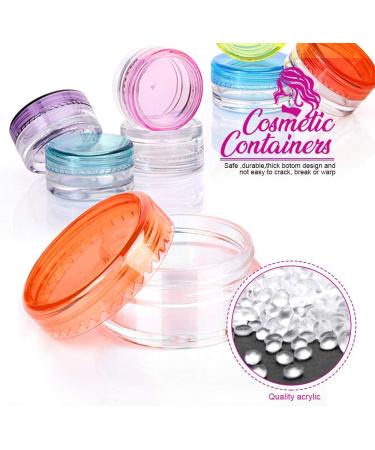 50 Pack 5g Empty Cosmetic Containers with Mini Spatulas and Labels - 5ML Sample Container Travel Pot Jar for Liquid Lotion Cream Makeup Storage (10 Colors) by HNYYZL - Buy Online on SooperMarket.com