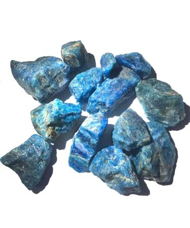 90-100g Natural Raw Blue Apatite Crystal Stone Gravel RoughMineral Specimen Collection NaturalReiki Decoration qiangang