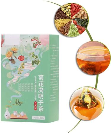 Chrysanthemum Cassia Seed Tea Combination Floral Tea Health Tea Pure 120g 20 Counts Convenient Brewing with Triangular Tea Bags for Modern People - Buy Online on SooperMarket.com