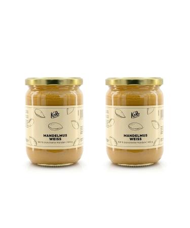 Koro - white almondmus 500 g - Nutm without the addition of sugar and palm oil - 100% almonds - incomparably creamy - vegan - protein source (2 -pack)