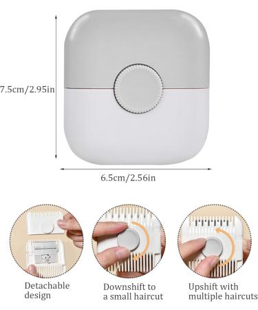 Split Ends Hair Trimmer for Women 2 in 1 Mini Split End Repair Hair Brush Detachable Dustproof Knob Adjustable Stainless Steel Slicer Hair Clipper Grey - Buy Online on SooperMarket.com