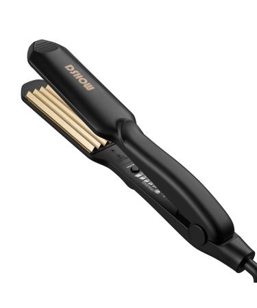 Crepe iron for the hair dshow ceramic crimping iron for hair straightener hair straightener crepe iron and quick heating for smooth and crimper hair (black)