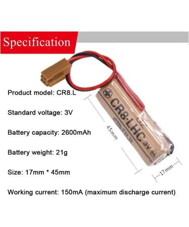 Buy CR8.LHC 3V 2600mAh 17450 Battery - Pack of 3 for Fuji FDK CR8-LHC | Memory Backup Power Source for Water Meters - Buy Online on SooperMarket.com