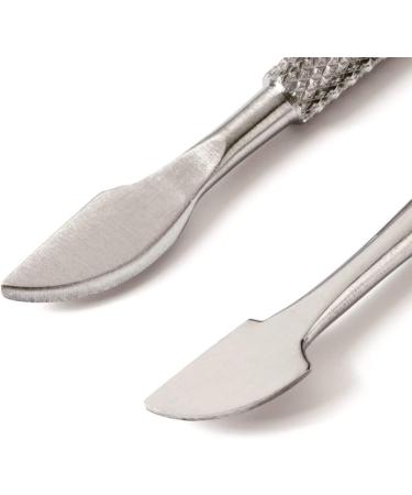 Stainless Steel Cuticle Pusher and Clipper Set - Dual Head Pusher Remover Kit for Nail Care and Gel Polish Removal - Buy Online on SooperMarket.com
