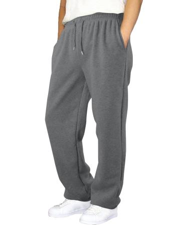 Buy Rumaozia Men's Baggy Cotton Sweatpants - Breathable Wide Leg Jogging & Yoga Pants with Pockets - Classic Training Gray - Buy Online on SooperMarket.com