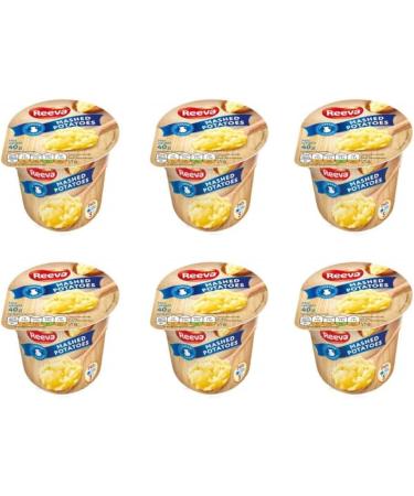 Reeva Mashed Potato Pots Halal Certified Instant mashed Potatoes 40g (Pack of 6) (Cream) + FabFinds Mug - Buy Online on SooperMarket.com