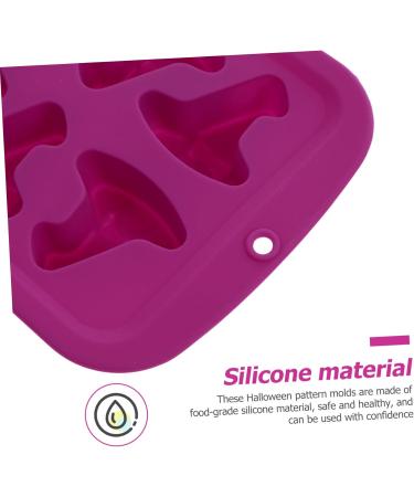 HOMSFOU 6 Pcs Silicone Chocolate Mold Silicone Baking Halloween Fondant Halloween Chocolate Polymer Clay Molds Jelly Molds Desserts Molds Bath Purple Silica Gel Tool Multifunction 21X11X2CMx3pcs Purplex3pcs - Buy Online on SooperMarket.com