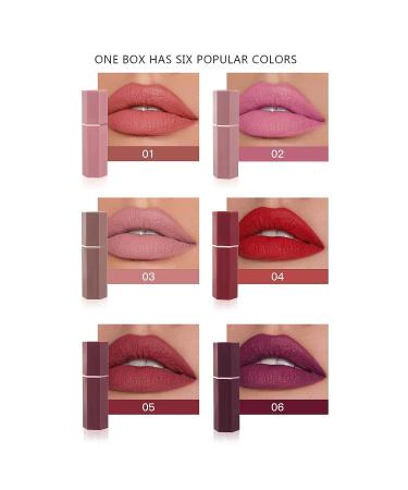 6-Piece Nude Matte Lipstick Set - Long Lasting, Waterproof, Moisturizing Makeup Gift - Buy Online on SooperMarket.com