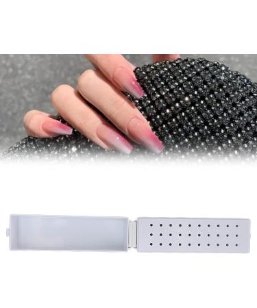 Nail Displayer Organizer Box for Nail Drill Bits Nail Drill Bits Holder Dustproof Professional 30 Holes Nail Drill Tools Container For Home Use Nail Salon White - Buy Online on SooperMarket.com