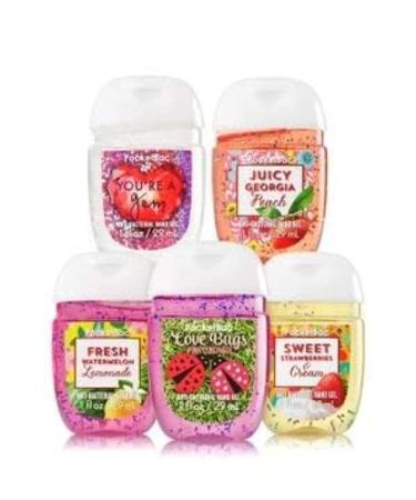 Bath and Body Works Anti-Bacterial Hand Gel 5-Pack PocketBac Sanitizers - Assorted Scents - 1 fl oz - Buy Online on SooperMarket.com