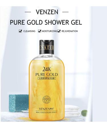 VENZEN Shower Gel 24K Pure Gold Cool Smooth Moisturizing Effect Natural Essence 550Ml - Buy Online on SooperMarket.com