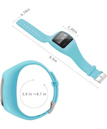 BATAUU Fitness Tracker 3D Digital Watch Pedometer | Step Counter, Distance Tracker, Calorie Counter | Walking & Running | Easy-to-Use | Blue - Buy Online on SooperMarket.com