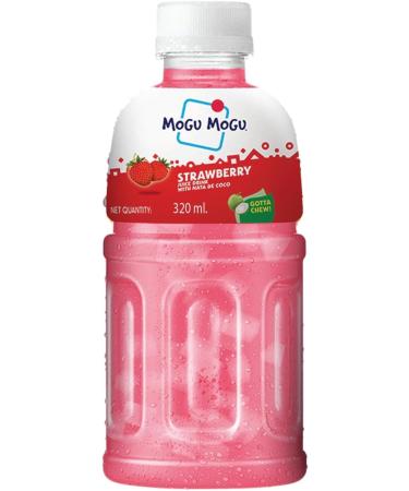Mogu Mogu Strawberry Juice with 25% NATA De Coco | Energy Booster Drink | Full of Fruit Fibres | No Added Preservatives and Colours -300ml (Pack of 6) - Buy Online on SooperMarket.com