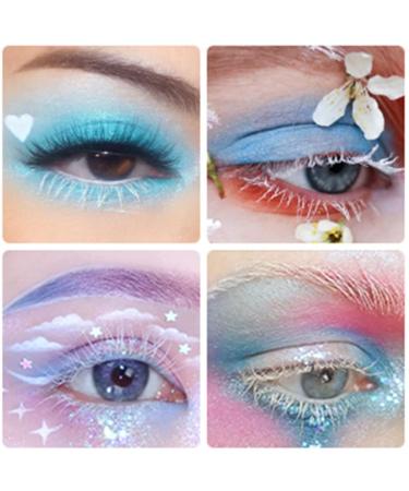 Buy White False Eyelashes - Colorful Cosplay Makeup & Natural Extensions for Halloween & Masquerade Parties | International Shipping - Buy Online on SooperMarket.com