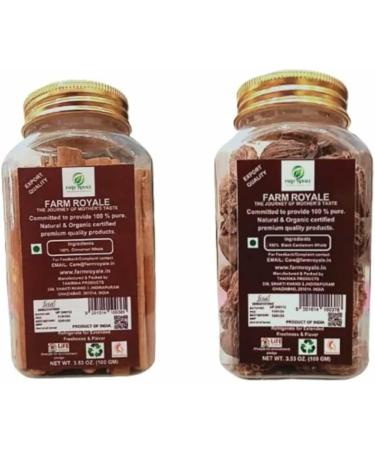 Farm Royale Cinnamon Whole & Black Cardamom/Elachi Whole||1+1 Combo(100gm & 100gm) ||100% Pure and Natural||Shudh||Handpicked Material||Export quality - Buy Online on SooperMarket.com