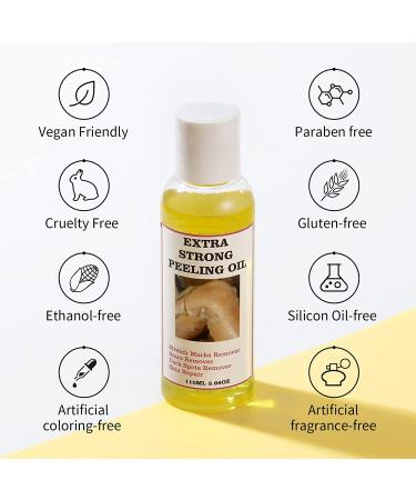 Yellow Peeling Oil for Dark Skin - Strong Extra Strength Exfoliating Solution with Salicylic Sodium Hyaluronate - 110ML/3.66 OZ - Buy Online on SooperMarket.com