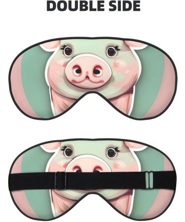 Cute Long Ear Pig Soft Sleep Eye Mask | Breathable Female Eye Patch for Travel & Relaxation - Buy Online on SooperMarket.com