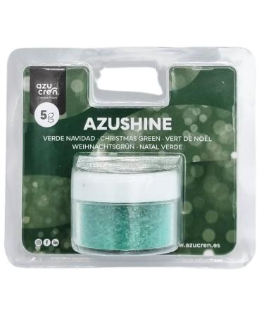 Azucren edible glitter cake decoration glitter for drinks ideal for decorating cakes fondant butter cream and drinks color Christmas green 5 grams