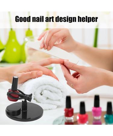 Nail Polish Bottle Holder Stand with Tilter Function Anti-Spill and Prevent Fall Off Nail Gel Fixing Clip for Manicure Painting (Wide Base)(Black) - Buy Online on SooperMarket.com
